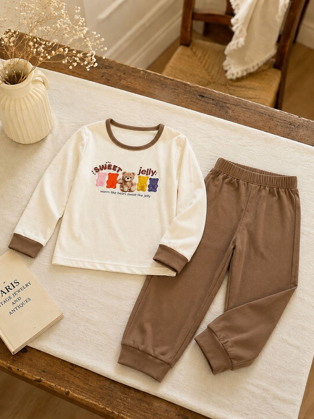 UNISEX UZUN KOLLU ÇOCUK PİJAMA