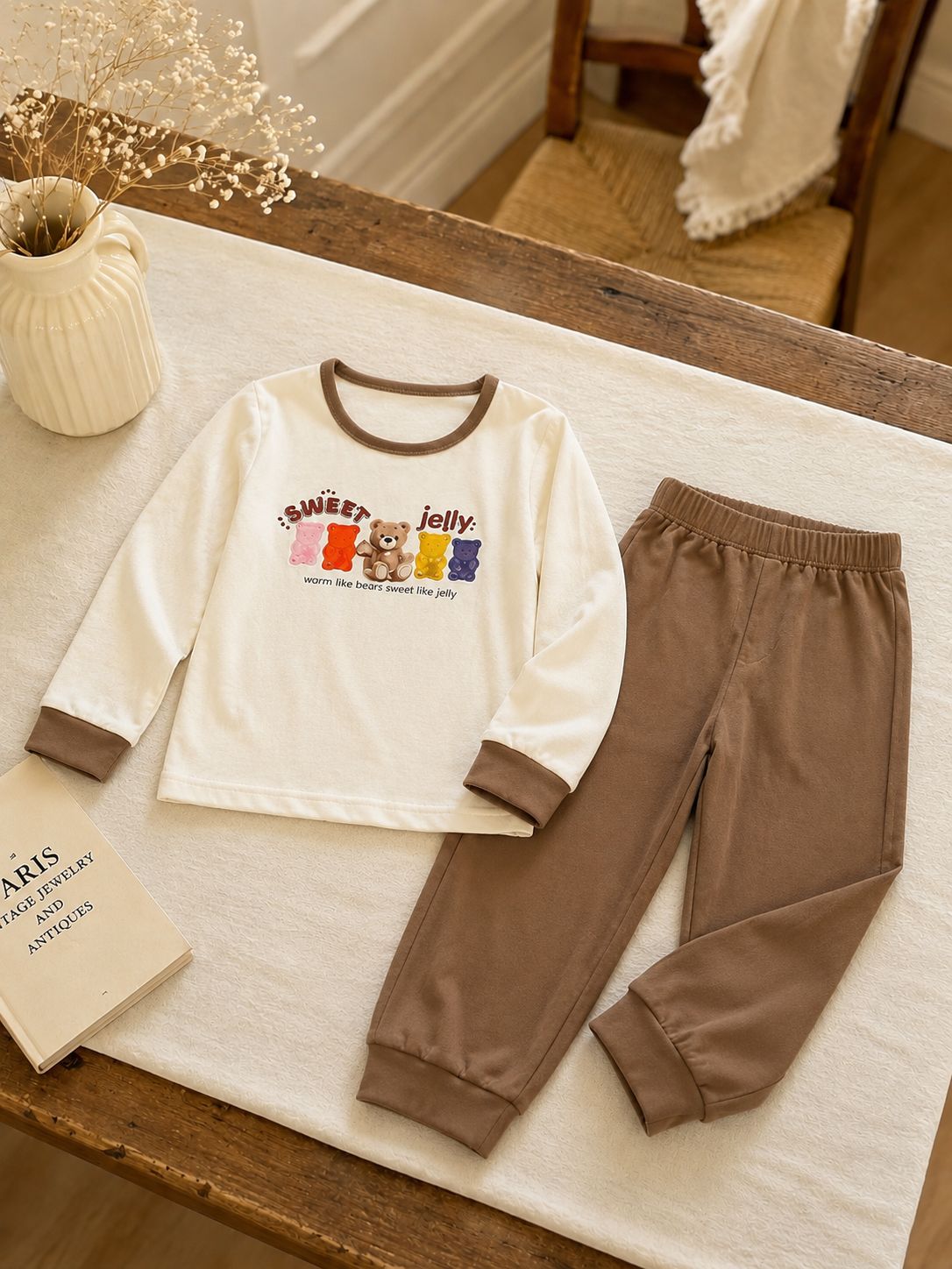 UNISEX UZUN KOLLU ÇOCUK PİJAMA
