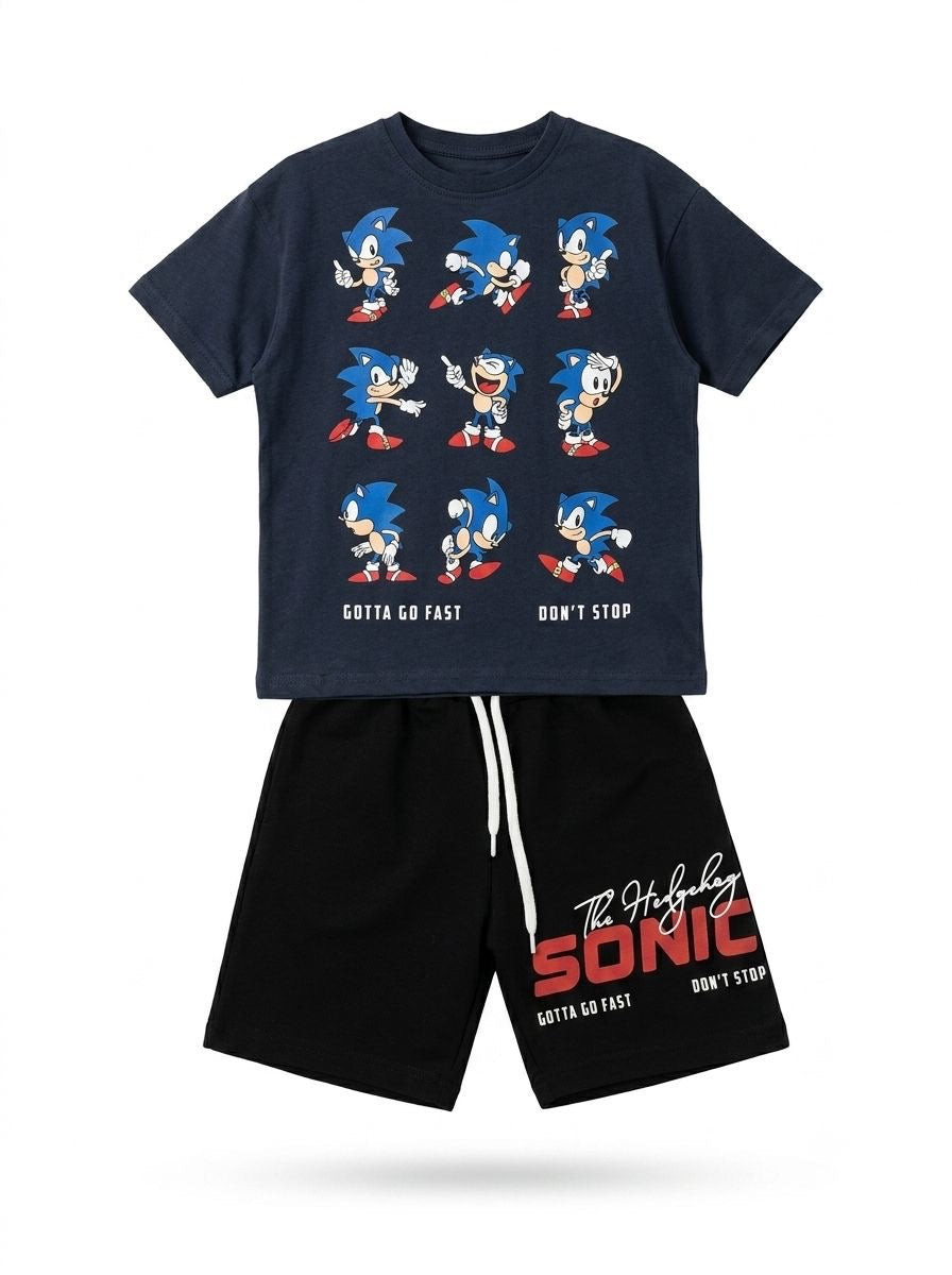 SONIC ERKEK ÇOCUK ŞORTLU TAKIM
