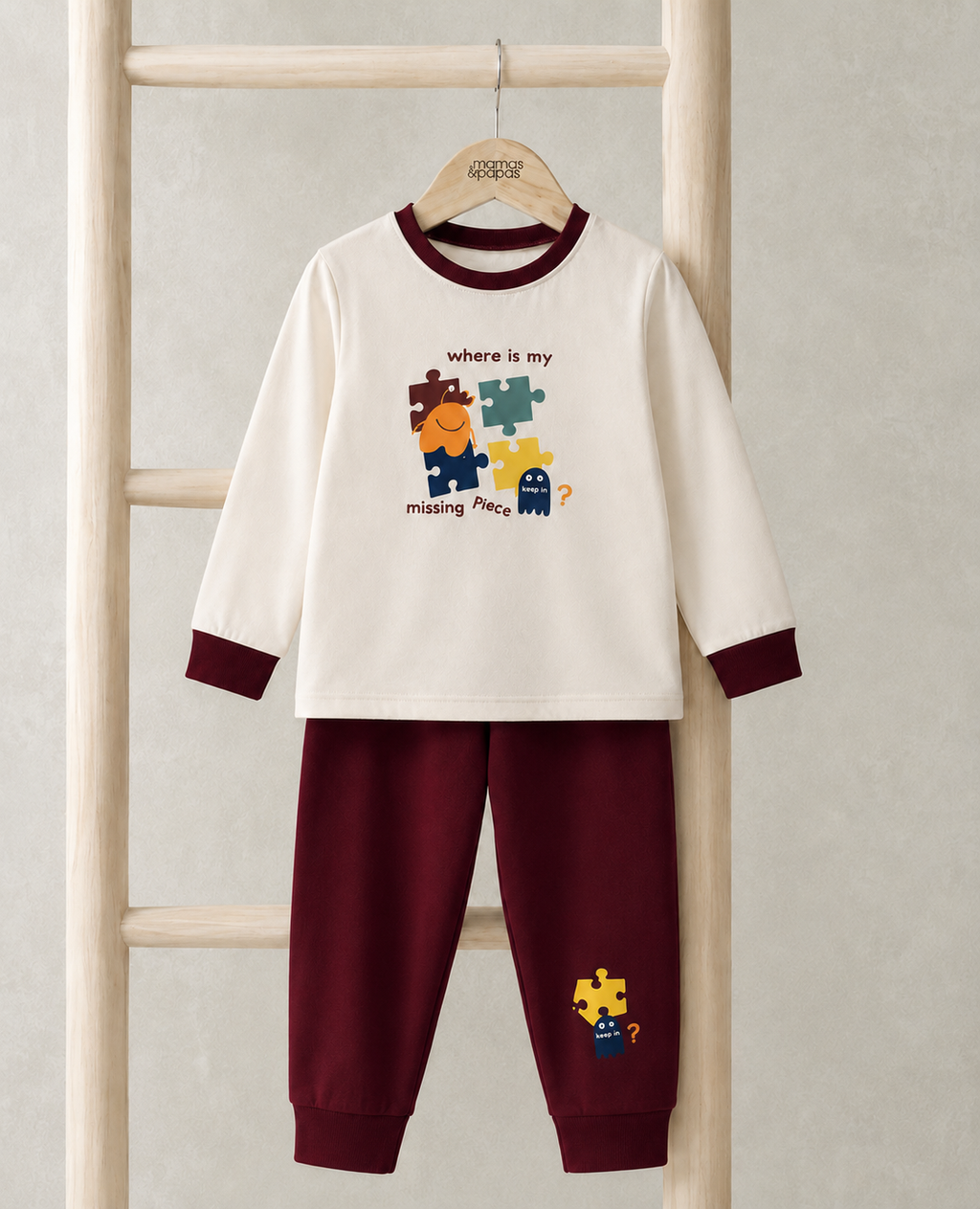 ERKEK PUZZLE DESENLİ PİJAMA TAKIMI
